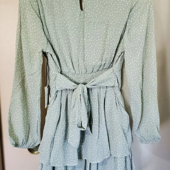 Light Green Sage Dress - Picture 2 of 6